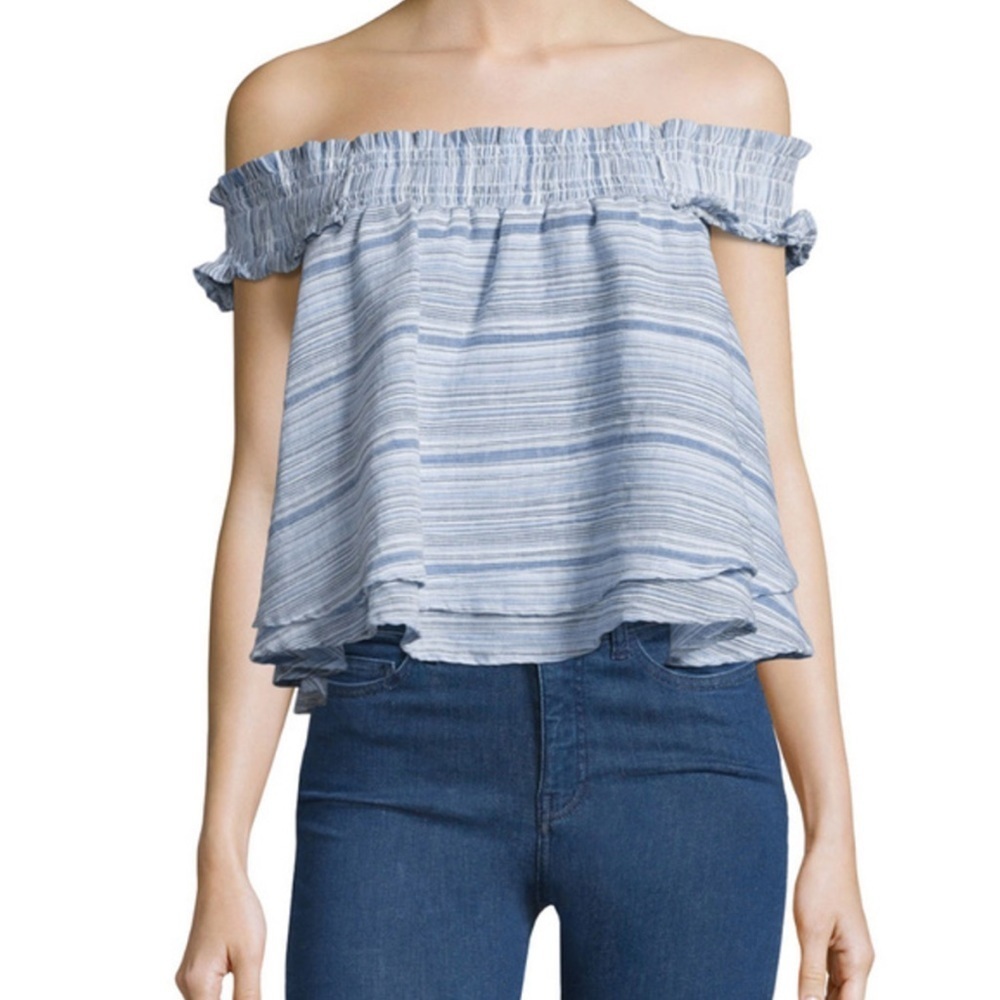 Romeo Juliet Couture Cropped Top Off Shoulder Size S